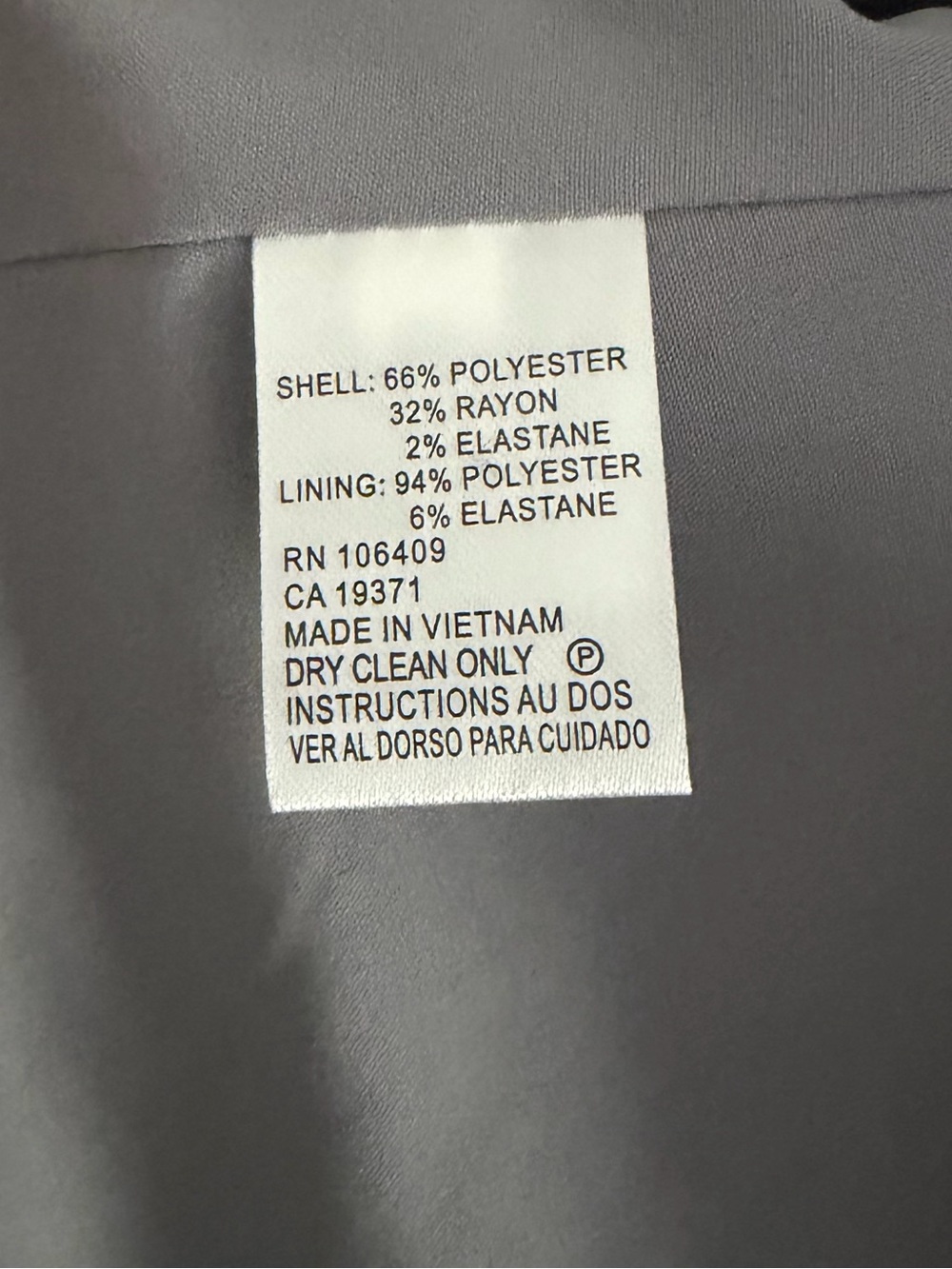 Tahari Arthur S. Levine Gray Tailored Blazer & Skirt Set | Petite Size 10 - Picture 7 of 9